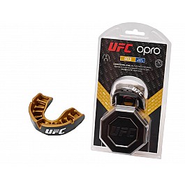Капа OPRO Junior Gold UFC Hologram Black Metal/Gold