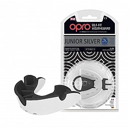 Капа OPRO Junior Silver White/Black