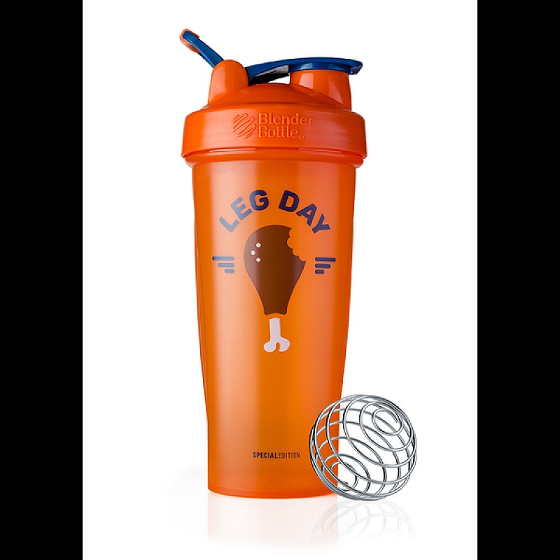 Спортивный шейкер BlenderBottle Classic Loop 820ml Special Edition Leg Day Orange (ORIGINAL) фото товара