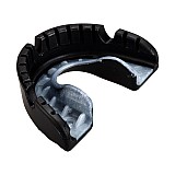 Капа OPRO Gold Braces UFC Hologram Black Metal/Silver фото товара