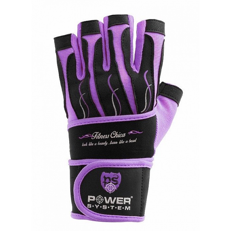 Перчатки для фитнеса и тяжелой атлетики женские Power System Fitness Chica PS-2710 XS Purple фото товару