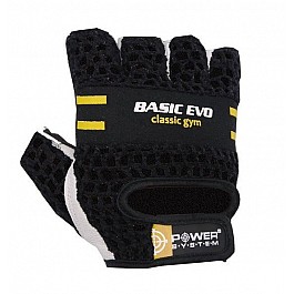 Перчатки для фитнеса и тяжелой атлетики Power System Basic EVO PS-2100 XS Black/Yellow Line