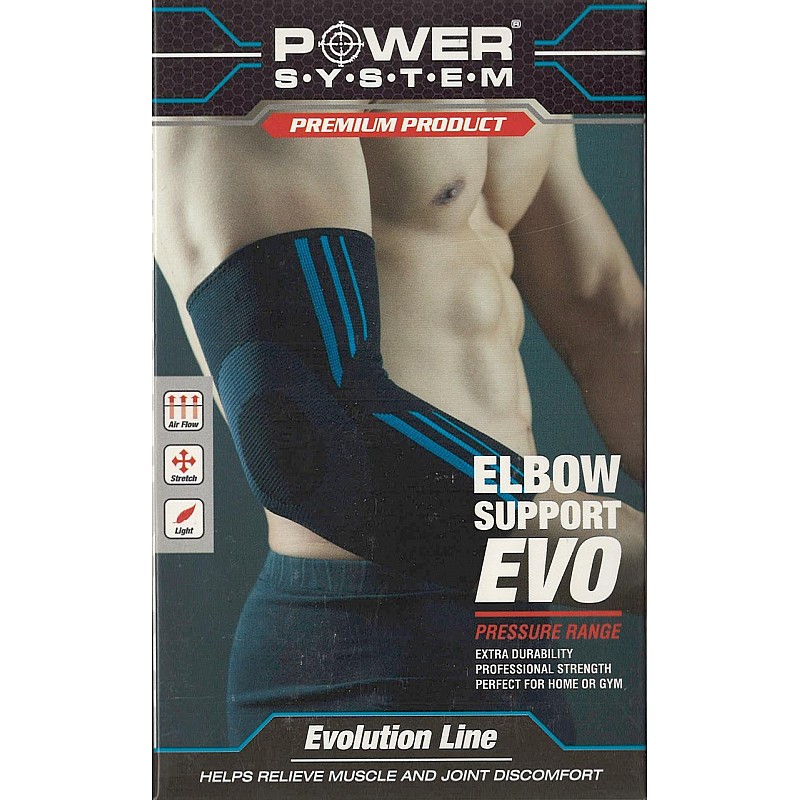 Эластический налокотник Power System Elbow Support Evo PS-6020 XL Black/Blue фото товару