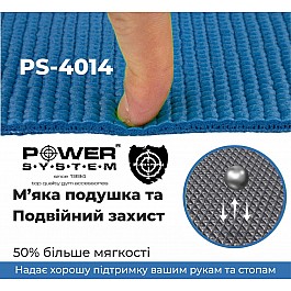 Коврик для йоги и фитнеса Power System  PS-4014 FITNESS-YOGA MAT Blue