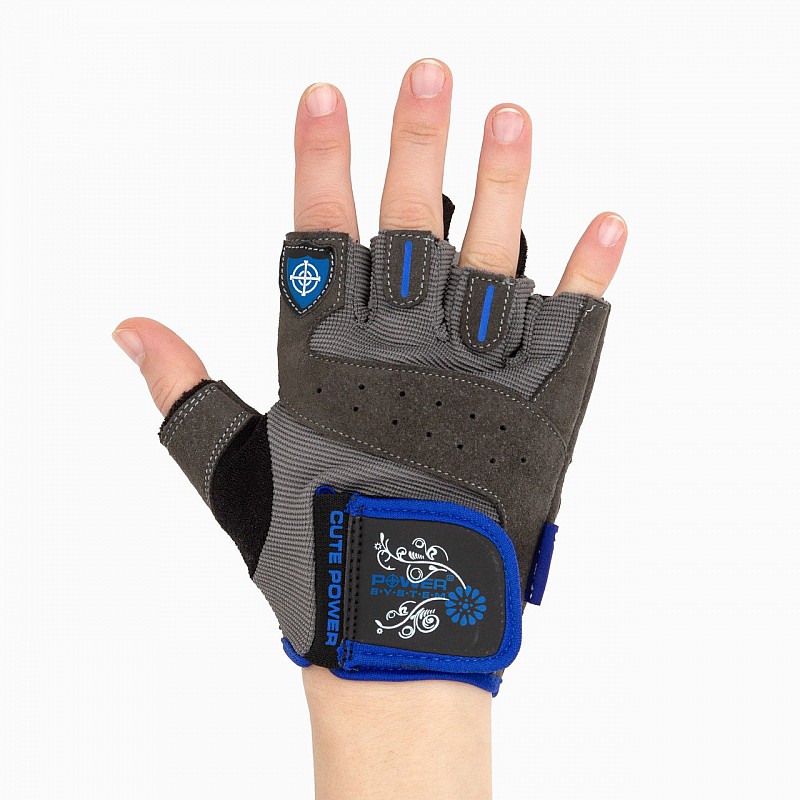 Перчатки для фитнеса и тяжелой атлетики Power System Cute Power PS-2560 женские Blue XL фото товару