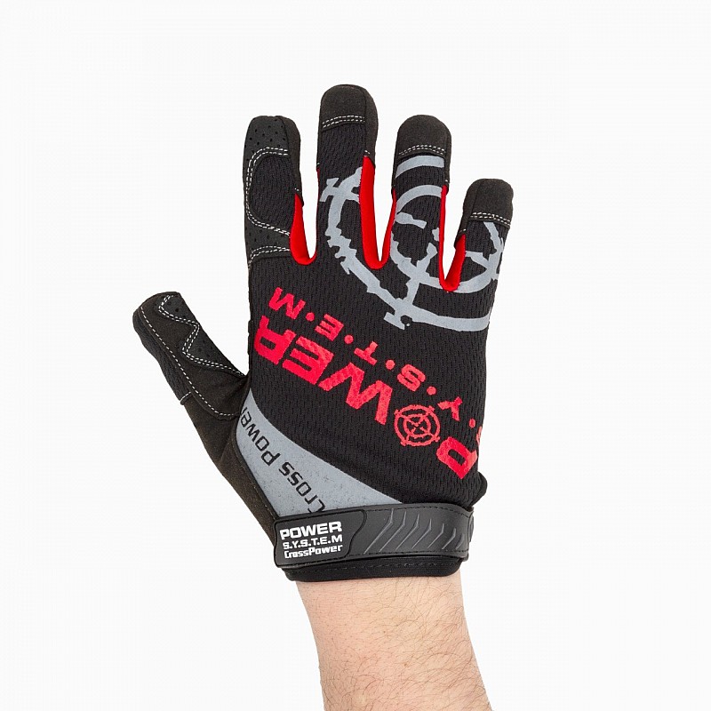 Перчатки для кроссфит с длинным пальцем Power System Cross Power PS-2860 M Black/Red фото товара