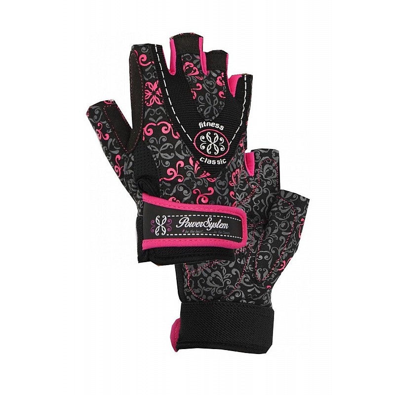 Перчатки для фитнеса и тяжелой атлетики Power System Classy Женские PS-2910 M Black/Pink фото товару