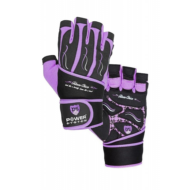 Перчатки для фитнеса и тяжелой атлетики женские Power System Fitness Chica PS-2710 XS Purple фото товару