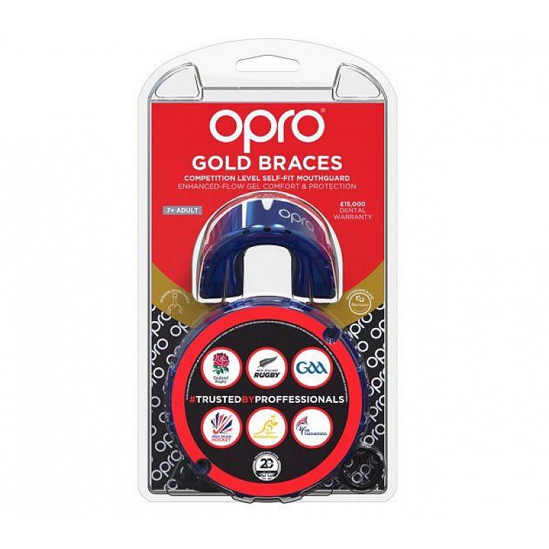 Капа OPRO Gold Braces Prl Blue/Prl фото товара