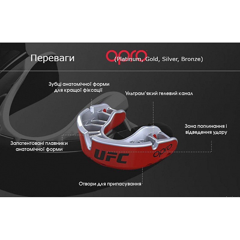 Капа OPRO Junior Bronze UFC Hologram White фото товара