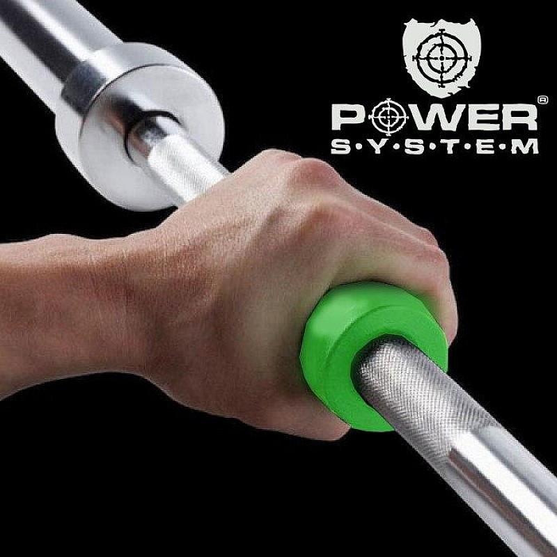 Расширители грифа Power System Max Gripz PS-4056 M 10*5 см Green (расширитель хвата) 2шт. фото товару