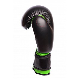 Боксерські рукавиці PowerPlay 3004 JR Чорно-Зелені 6 унцій