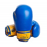 Боксерські рукавиці PowerPlay 3004 JR Синьо-Жовті 6 унцій фото товару