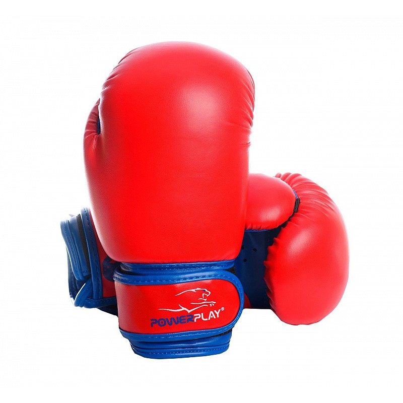 Боксерські рукавиці PowerPlay 3004 JR Червоно-Сині 6 унцій фото товару