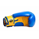Боксерські рукавиці PowerPlay 3004 JR Синьо-Жовті 8 унцій фото товара