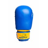 Боксерські рукавиці PowerPlay 3004 JR Синьо-Жовті 8 унцій фото товару
