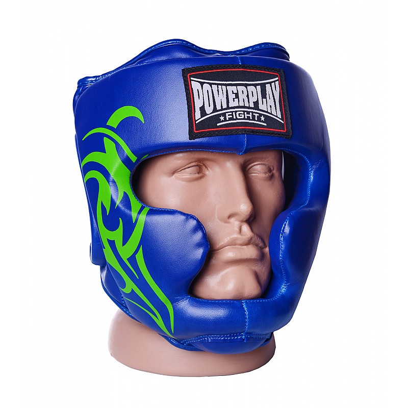 Боксерський шолом тренувальний PowerPlay 3043 Синій XL фото товара