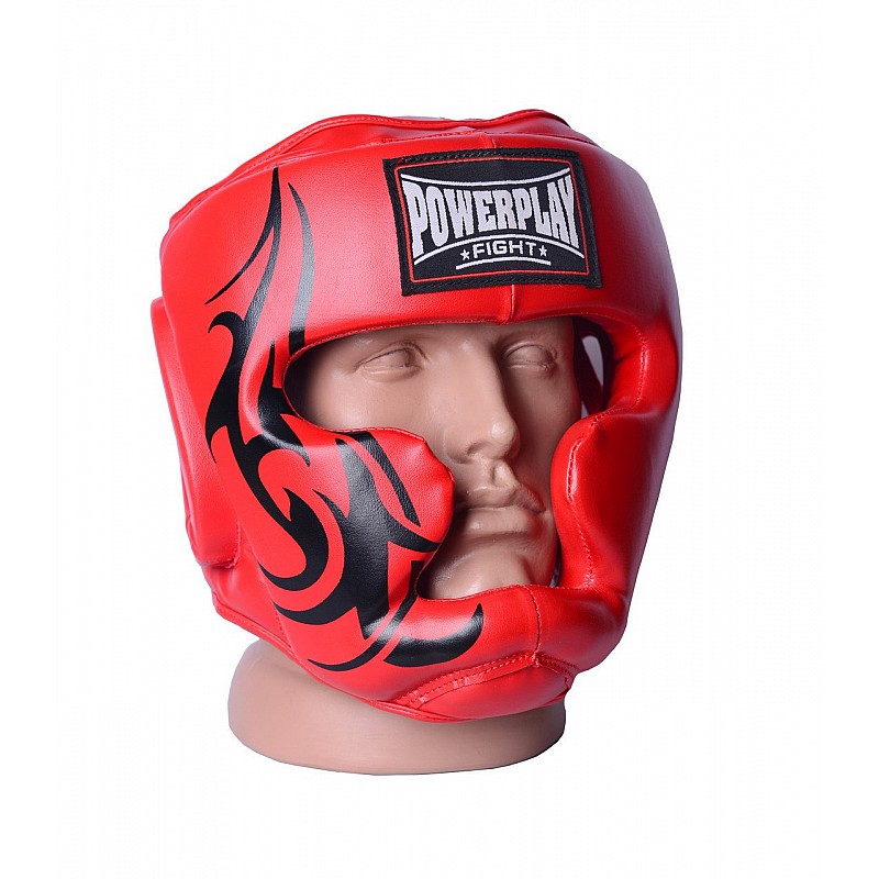 Боксерський шолом тренувальний PowerPlay 3043 Червоний L фото товару