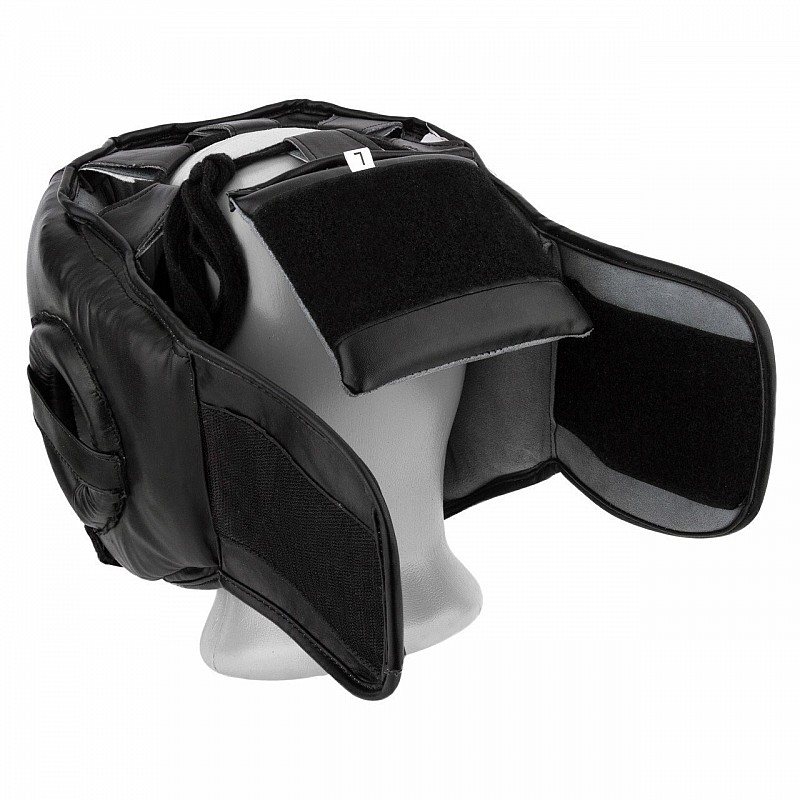 Боксерський шолом тренувальний PowerPlay 3067 з бампером PU + Amara Чорний XL фото товара