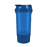 Шейкер спортивний Shaker 360 500ml з контейнером Blue фото товара