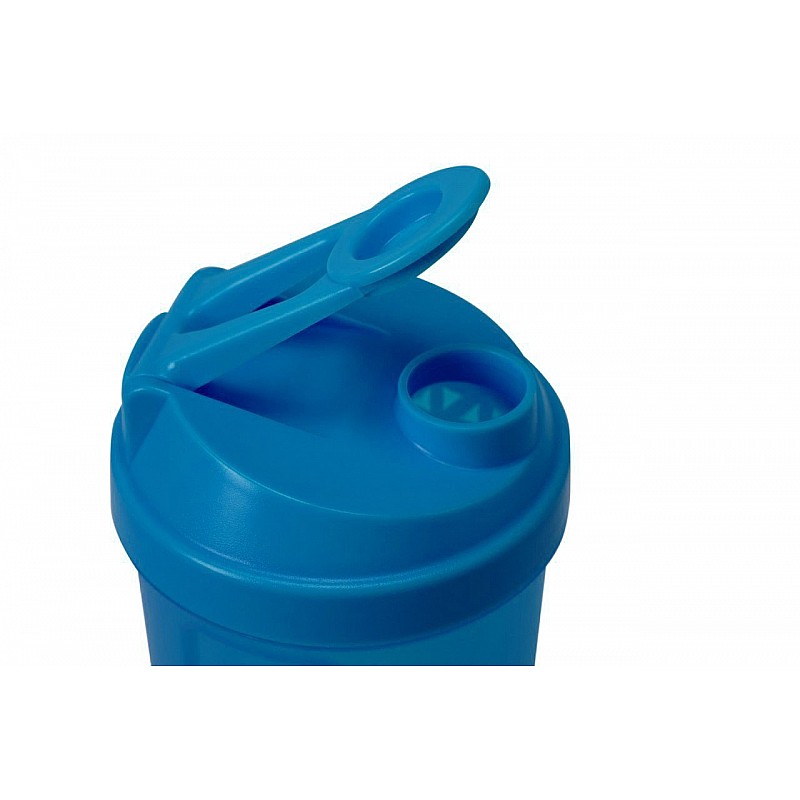 Шейкер спортивний Shaker 360 500ml з контейнером Blue фото товара