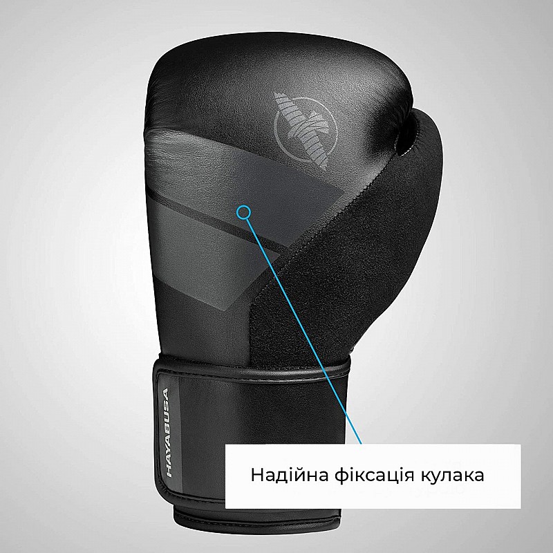 Боксерські рукавиці Hayabusa S4 - Чорн 12oz (Original) фото товару