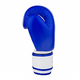 Боксерские перчатки PowerPlay 3004 JR Сине-белые 8 унций