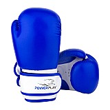 Боксерские перчатки PowerPlay 3004 JR Сине-белые 6 унций фото товара