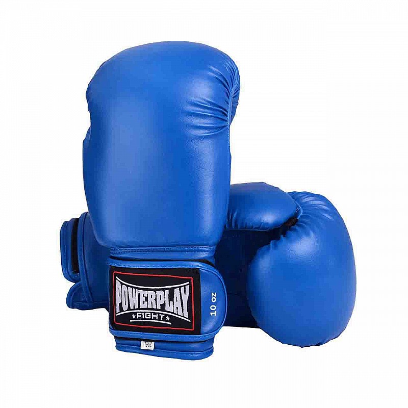 Боксерські рукавиці PowerPlay 3004 Сині 18 унцій фото товара