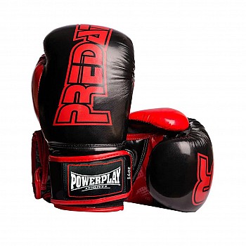 Боксерські рукавиці PowerPlay 3017 Чорні карбон 16 унцій