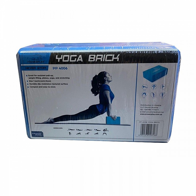 Блок для йоги PowerPlay 4006 Yoga Brick фото товара