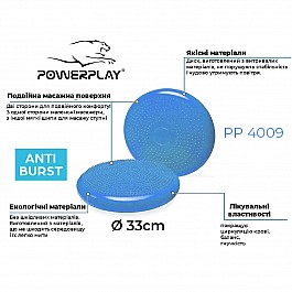 Балансувальна масажна подушка PowerPlay 4009 Синя