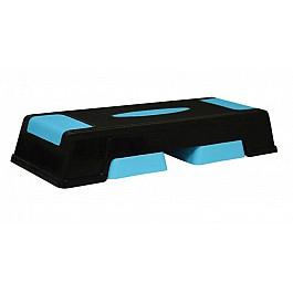 Cтеп-платформа PowerPlay 4329 (3 уровня 12-17-22 см) черно-голубая