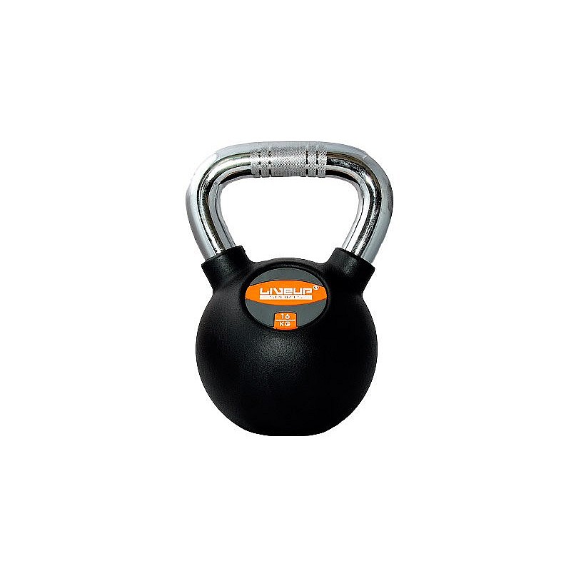 Гиря в резиновой оболочке LiveUp RUBBER KETTEL BELL, 16 кг, LS2044-16 фото товара