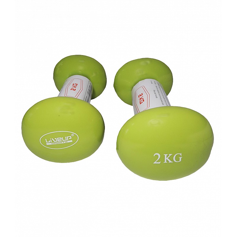 Гантели пара LiveUp VINYL DUMBBELL EGG HEAD-2*2KG LS2001-2 (пара) фото товара