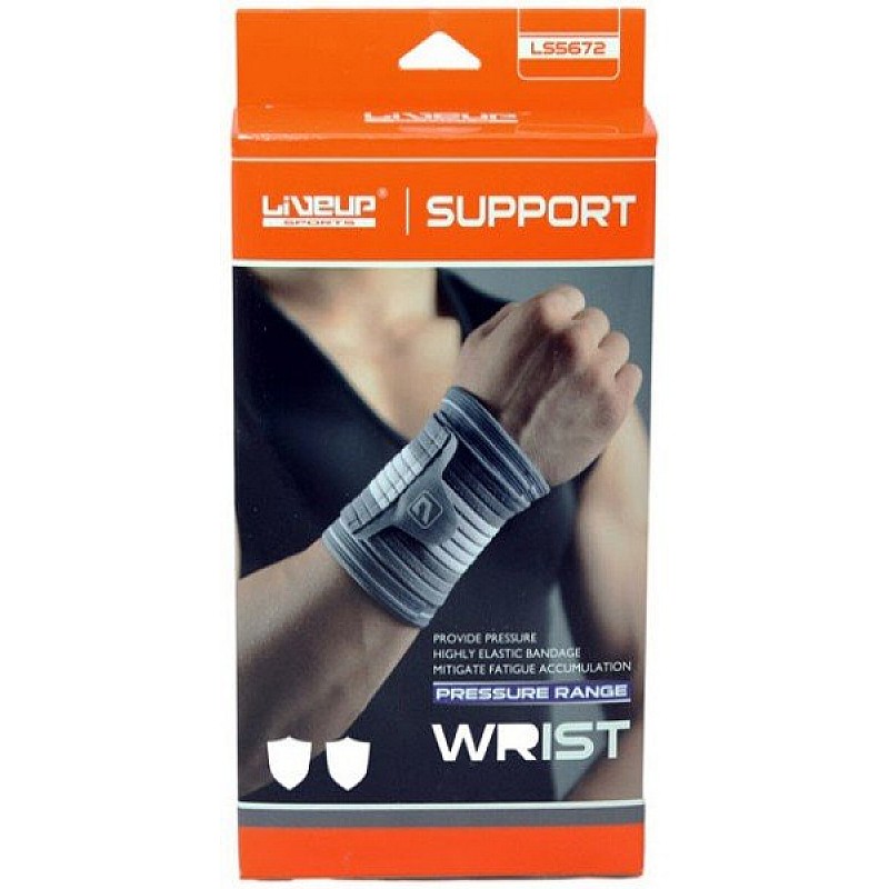 Фиксатор запястья LiveUp Wrist Support  серый/белый фото товара