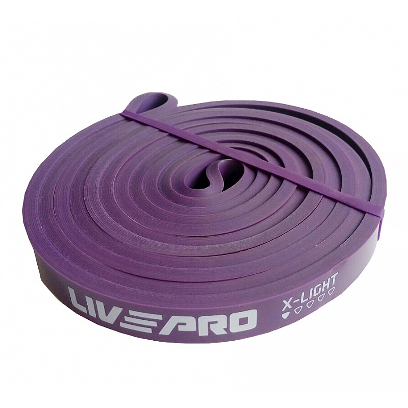 Еспандер для тренувань LivePro SUPER BAND X-light фіолетовий фото товару