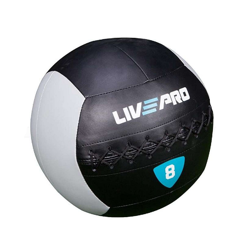 Мяч для кросcфита LivePro WALL BALL черный/серый 8 кг фото товара