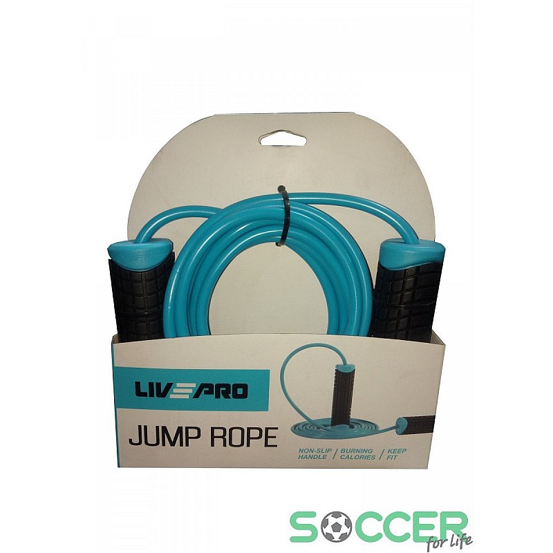 Скакалка LivePro PVC JUMPROPE блакитна фото товару