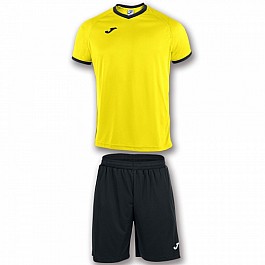 Комплект футбольной формы Joma ACADEMY жёлто-чёрный футболка и шорты
