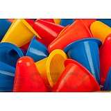Набор конусов для тренировок SECO® 8 см 4 цвета (40 штук) фото товара