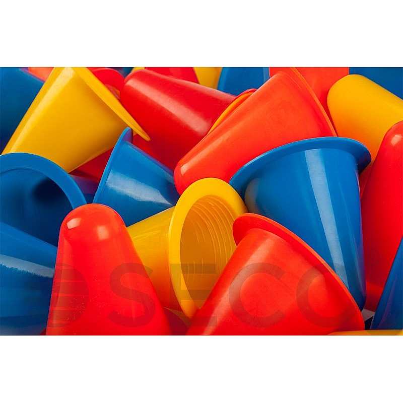 Набір конусів для тренувань SECO® 8 см 4 кольори (40 штук) фото товару