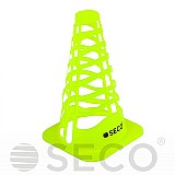 Тренувальний конус SECO® з отворами 23 см колір зелений неон фото товару