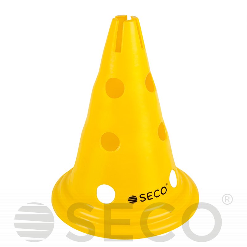 Тренувальний конус з отворами SECO® 30 см жовтого кольору фото товару