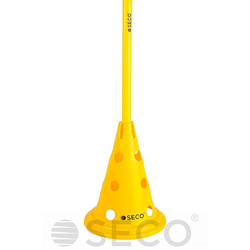 Тренировочный конус с отверстиями SECO® 30 см желтого цвета фото товара