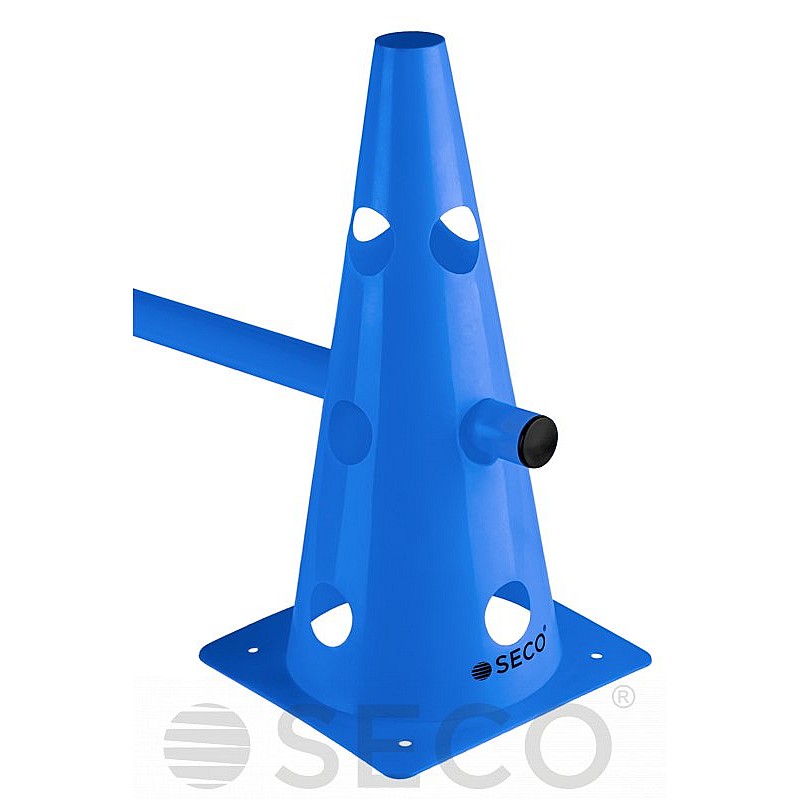 Тренировочный конус с отверстиями SECO® 32 см синего цвета фото товара