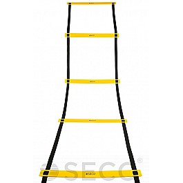 Тренировочная лестница координационная для бега SECO® 8 ступеней 4 м желтого цвета