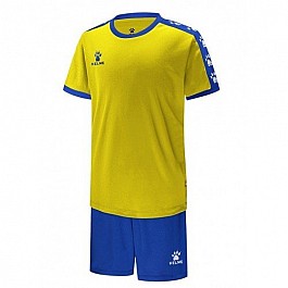 Комплект футбольной формы Kelme COLLEGUE желто-синий детский к/р