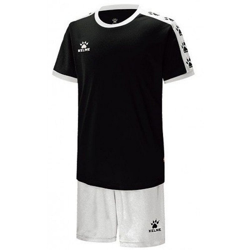 Комплект футбольной формы Kelme COLLEGUE бело-черный детский к/р фото товара