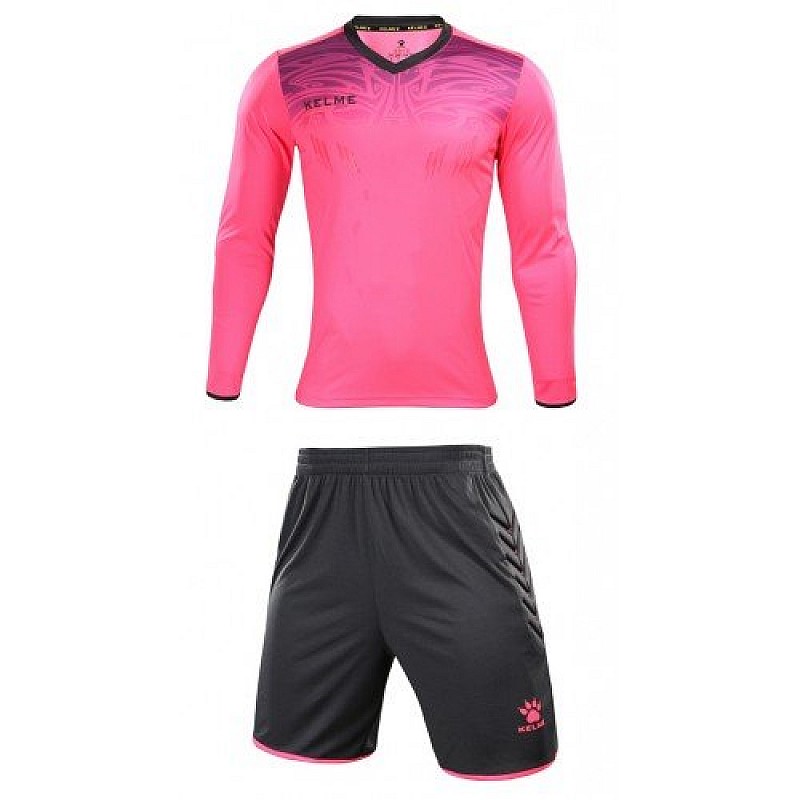 Комплект воротарської форми Kelme ZAMORA JR рожево-сірий дитячий д/р фото товару